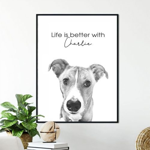 Pawarts | Wonderful Personalized Dog Portrait Poster - Pawarts