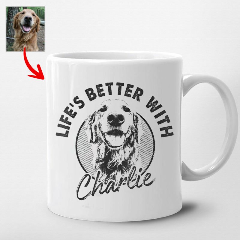 Pawarts | Super Cute Personalized Dog Mug [Life Is Better With A Dog] - Pawarts