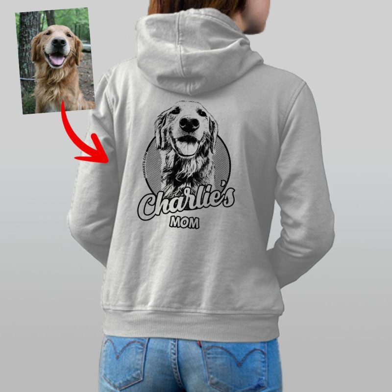 Custom Dog Gildan Zip Up Hoodie, Ideal Gift for Dog Moms on Mother's Day - Pawarts