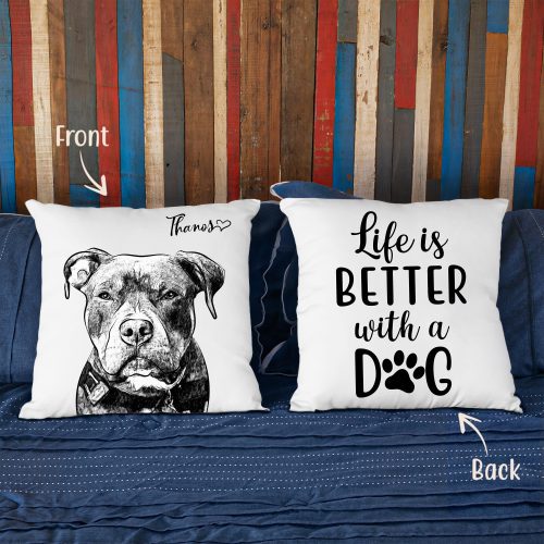 Pawarts | Customized Life Is Better With Dog Photo Pillowcase - Pawarts