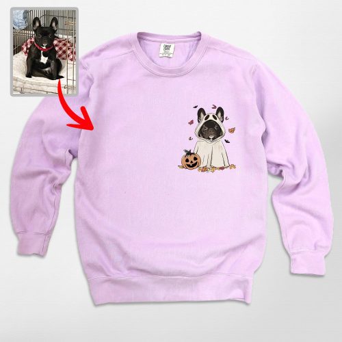 Custom Dog Ghost Comfort Colors Sweatshirt Funny Retro Style For Dog Lovers - Pawarts