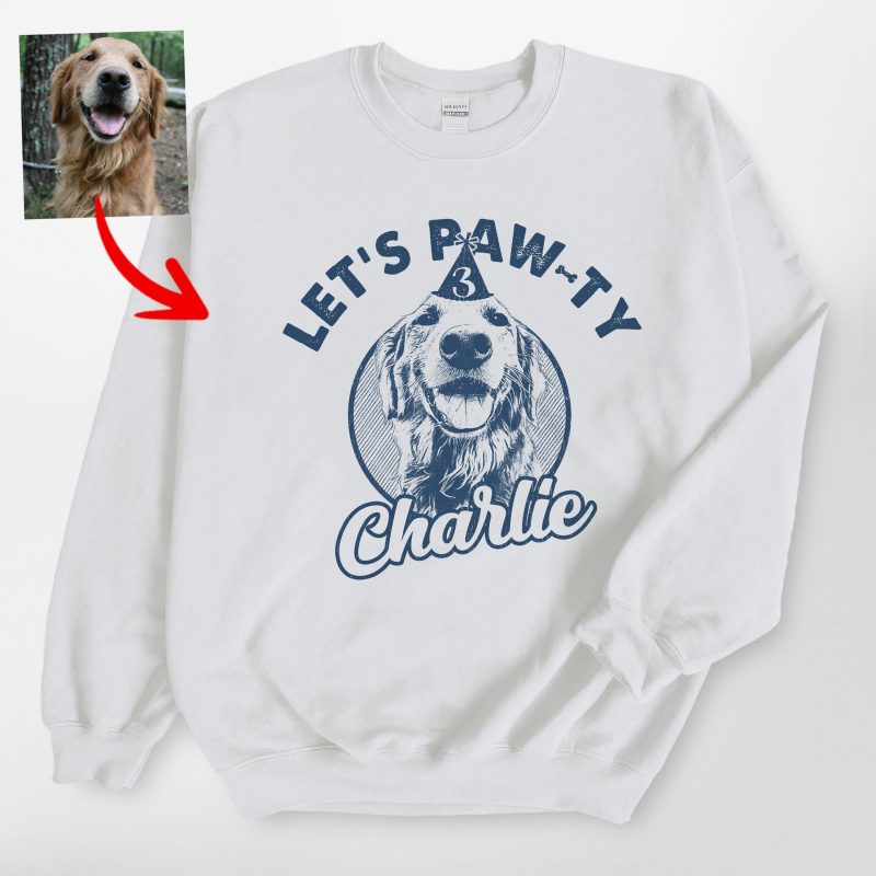 Let's Paw-ty Gildan Sweatshirt For Dog Lovers - Pawarts