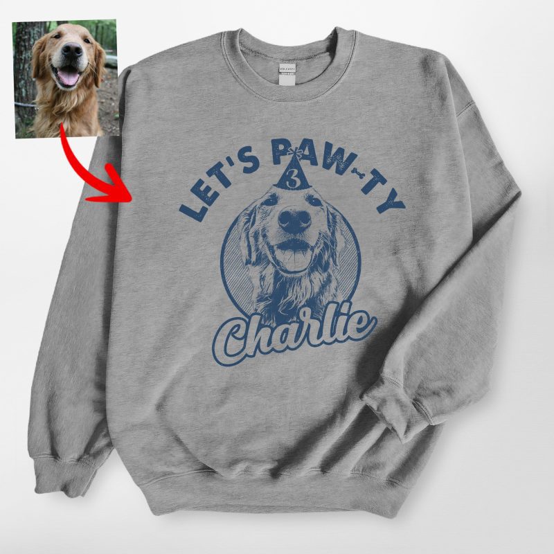 Let's Paw-ty Gildan Sweatshirt For Dog Lovers - Pawarts