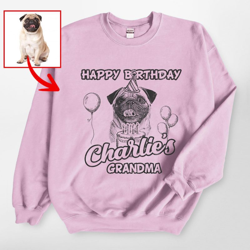 Happy Birthday Customized Dog Gildan Sweatshirt - Pawarts