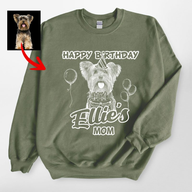 Happy Birthday Customized Dog Gildan Sweatshirt - Pawarts