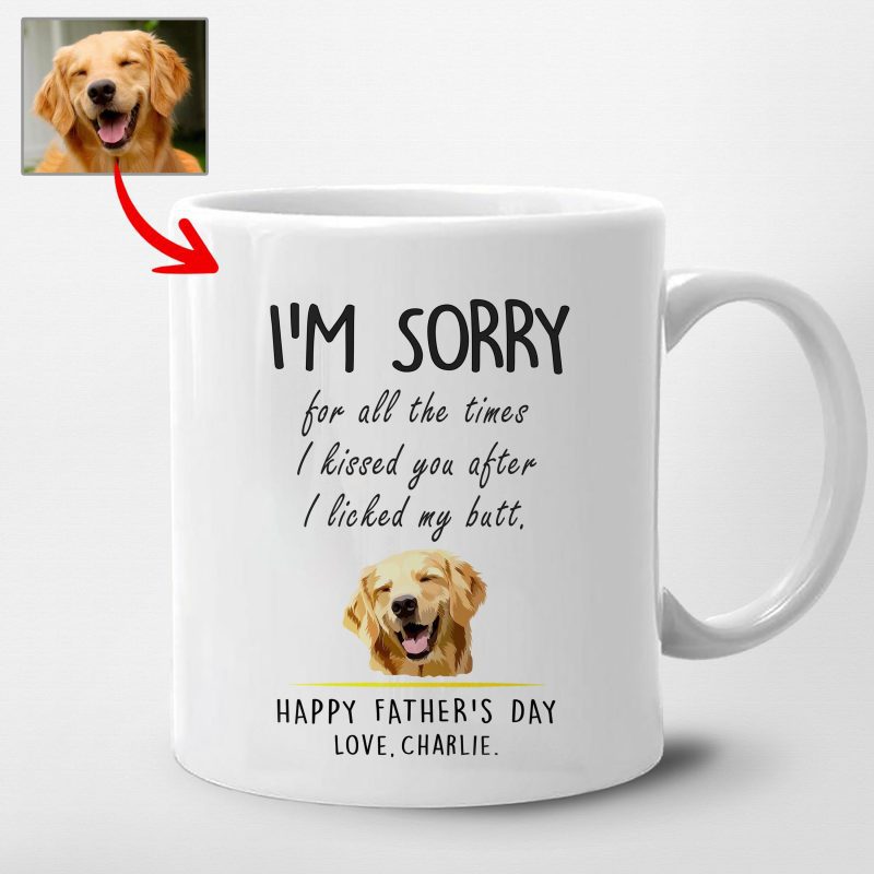 Pawarts | Customized Dog Portrait Mug [Funny Gift For Dog Dad] - Pawarts