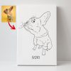 Pawarts | Funny Personalized Dog Line Art Canvas [Unique Gift For Dog Lovers] - Pawarts