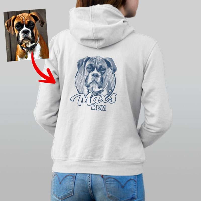 Custom Dog Gildan Zip Up Hoodie, Ideal Gift for Dog Moms on Mother's Day - Pawarts