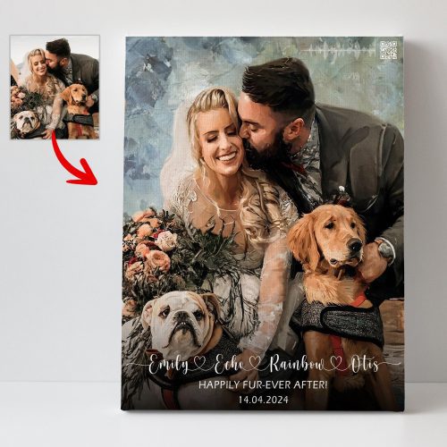 Pawarts | Wonderful Custom Dog Canvas [Unique Wedding Gift For Dog Lovers] - Pawarts