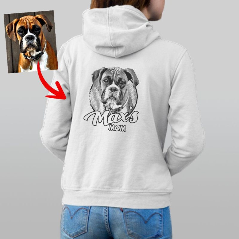 Custom Dog Gildan Zip Up Hoodie, Ideal Gift for Dog Moms on Mother's Day - Pawarts