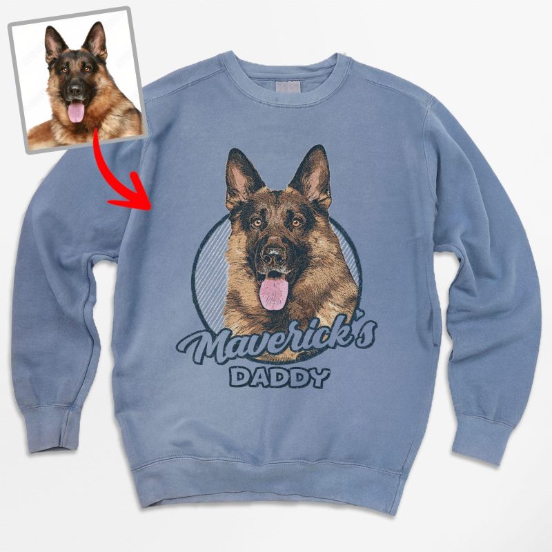 Custom Dog Portrait Comfort Colors Sweatshirt for Dog Lovers - Pawarts