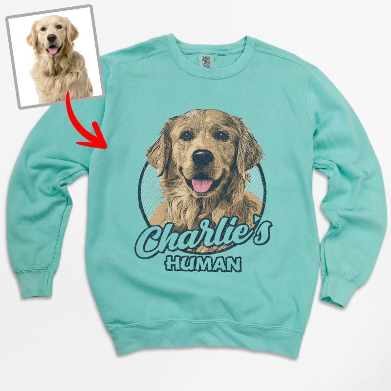 Custom Dog Portrait Comfort Colors Sweatshirt for Dog Lovers - Pawarts