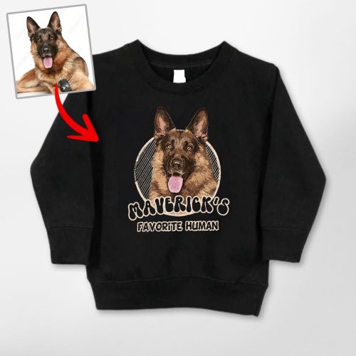 Colorful Personalized Sketch Dog Portrait Sweatshirt For Kids - Pawarts