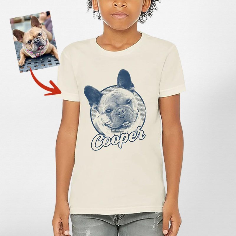 Custom Dog Sketch Youth T-Shirt - Adorable Gift for Kids - Pawarts