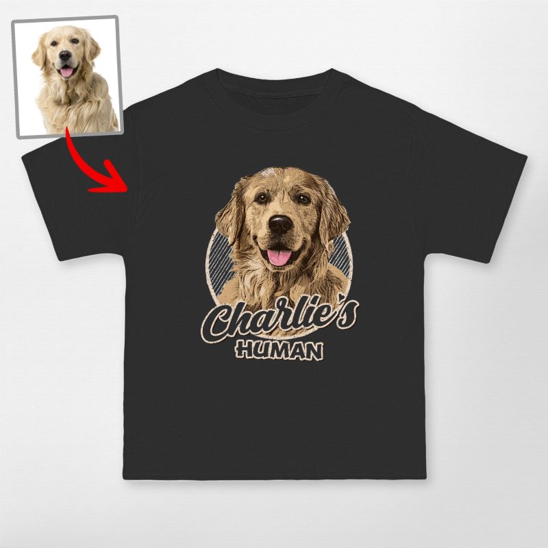 Vibrant Custom Dog Portrait Hanes Beefy-T Unisex Short Sleeve T-Shirt for Dog Lovers - Pawarts