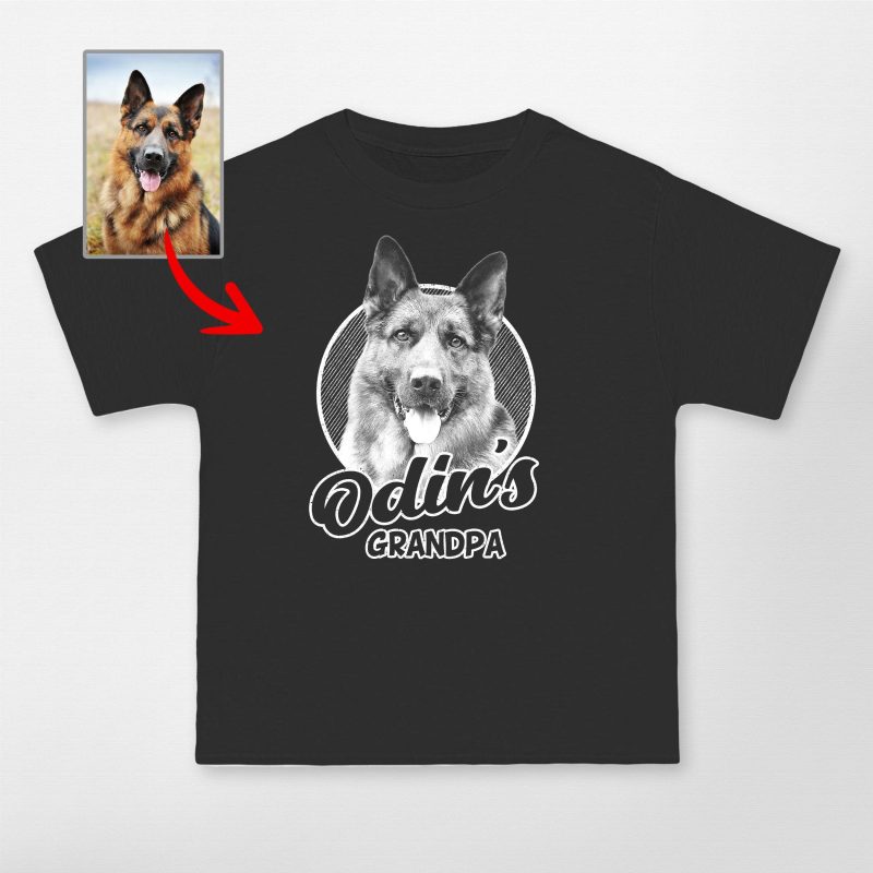 Custom Dog Sketch Portrait Hanes Beefy-T Unisex T-Shirt for Pet Lovers - Pawarts