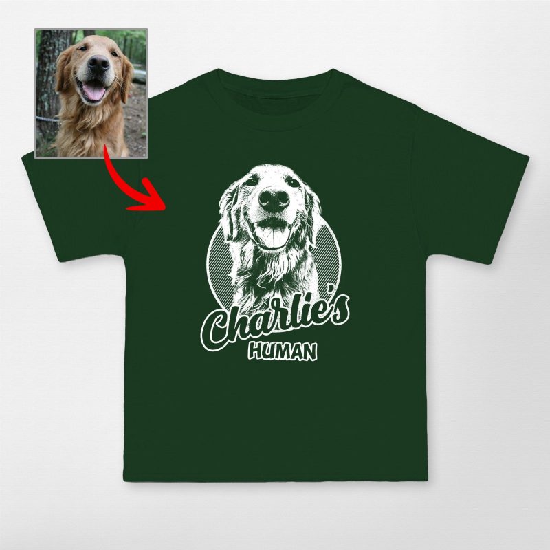 Custom Dog Sketch Portrait Hanes Beefy-T Unisex T-Shirt for Pet Lovers - Pawarts