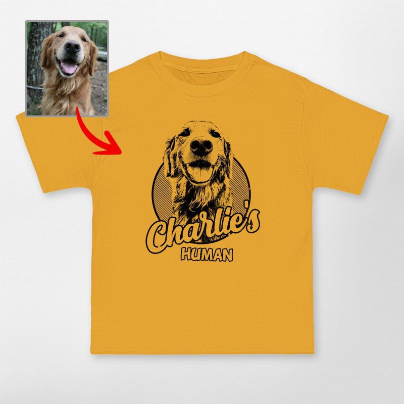 Custom Dog Sketch Portrait Hanes Beefy-T Unisex T-Shirt for Pet Lovers - Pawarts