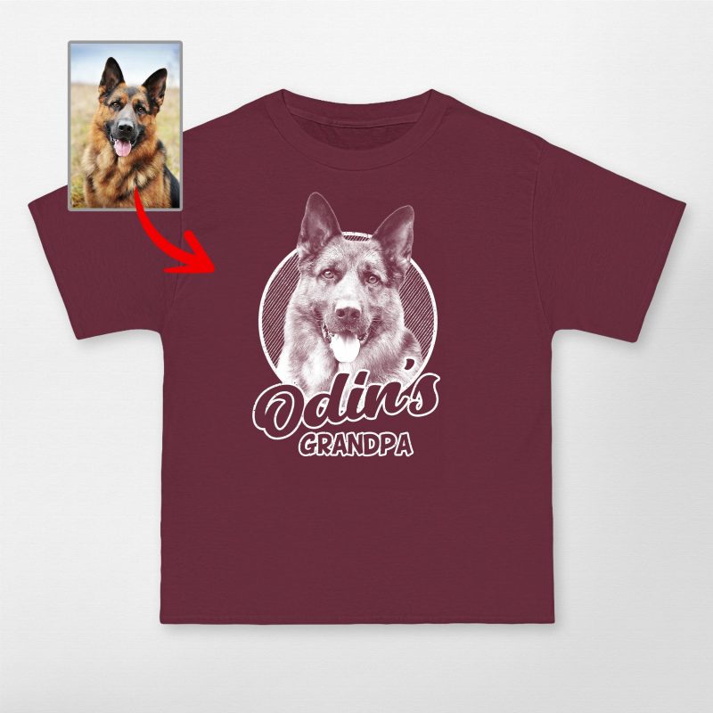 Custom Dog Sketch Portrait Hanes Beefy-T Unisex T-Shirt for Pet Lovers - Pawarts