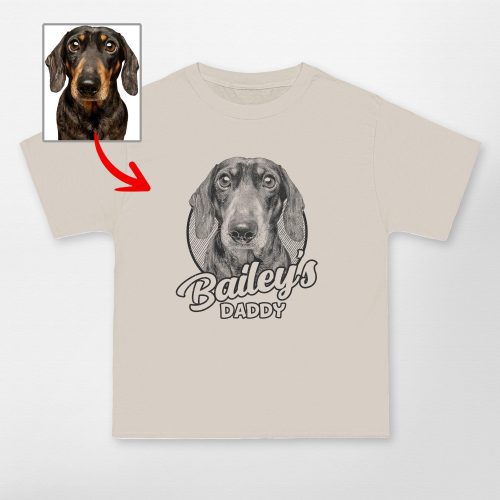 Custom Dog Sketch Portrait Hanes Beefy-T Unisex T-Shirt for Pet Lovers - Pawarts