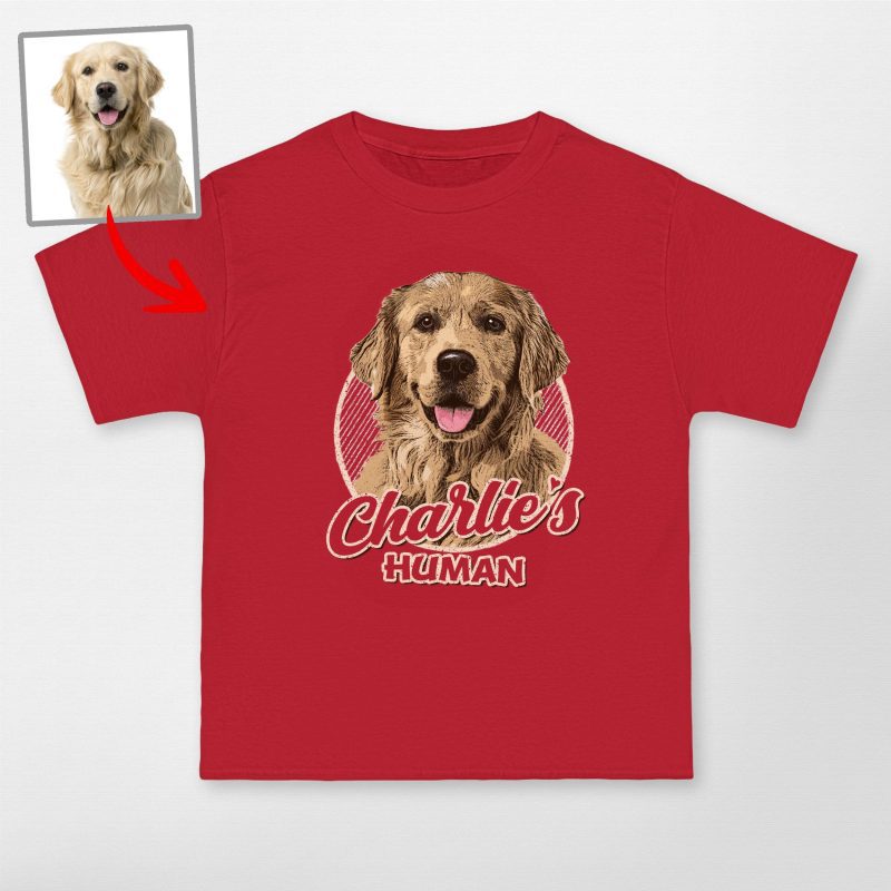 Vibrant Custom Dog Portrait Hanes Beefy-T Unisex Short Sleeve T-Shirt for Dog Lovers - Pawarts