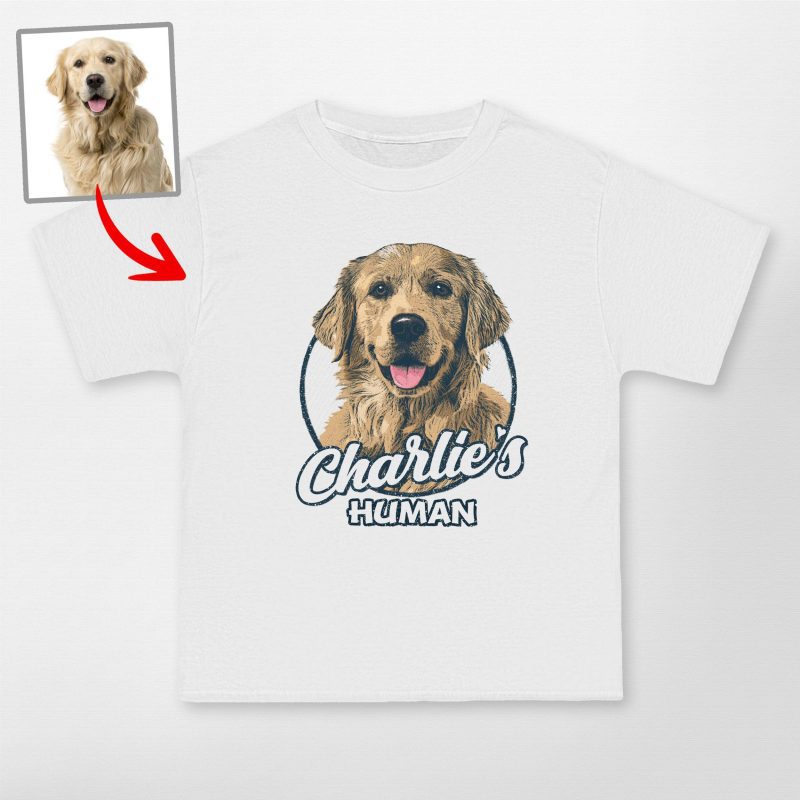 Vibrant Custom Dog Portrait Hanes Beefy-T Unisex Short Sleeve T-Shirt for Dog Lovers - Pawarts