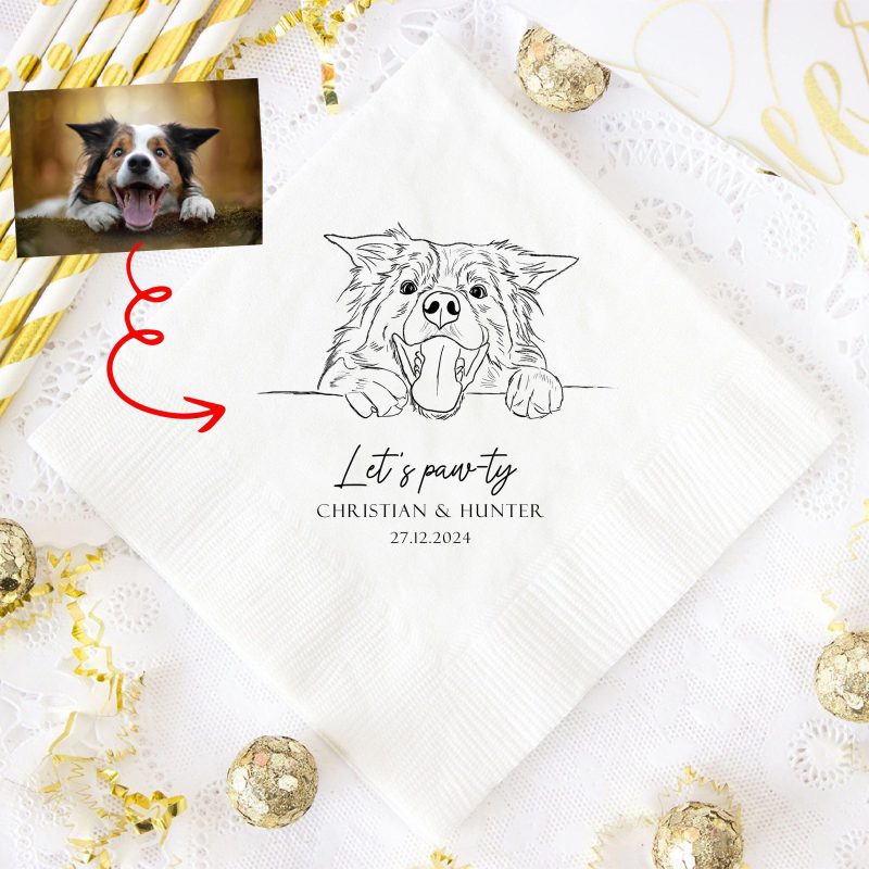 Pawarts | Cute Custom Dog Napkins [Great For Wedding] - Pawarts