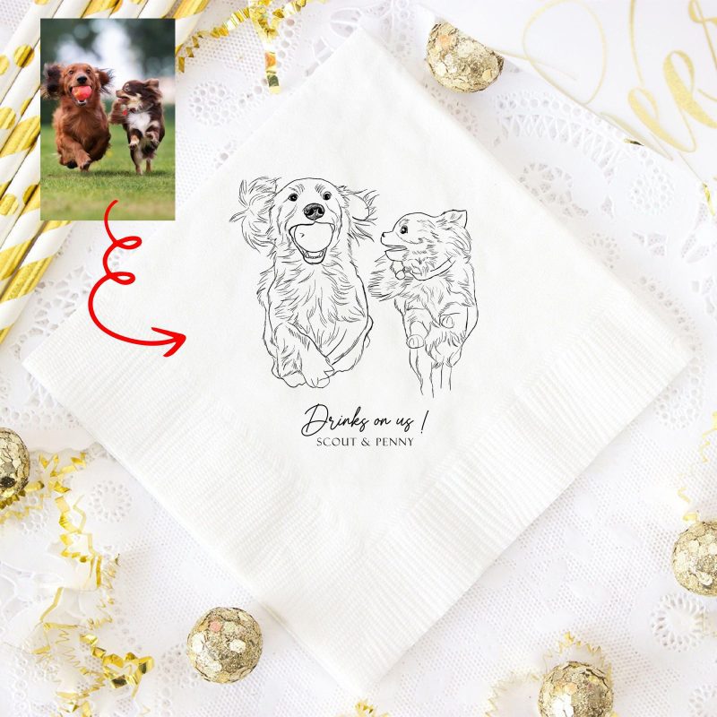 Pawarts | Cute Custom Dog Napkins [Great For Wedding] - Pawarts