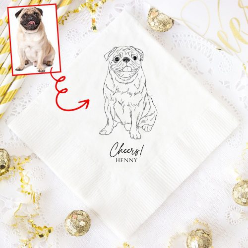 Pawarts | Cute Custom Dog Napkins [Great For Wedding] - Pawarts