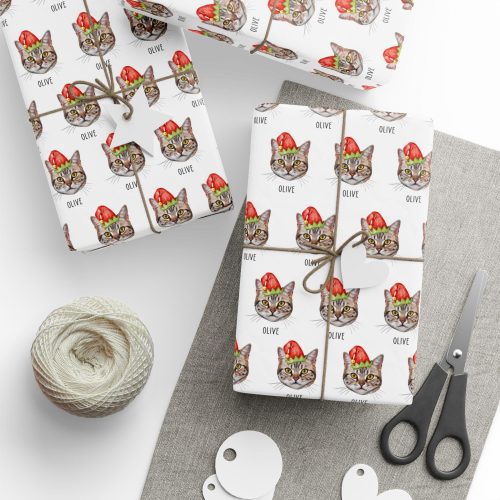 Christmas Custom Pet Portrait Wrapping Paper for Dog Lovers - Pawarts