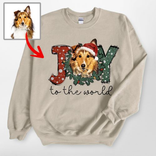 Joy To The World - Xmas Custom Dog Gildan Sweatshirt For Dog Lovers - Pawarts