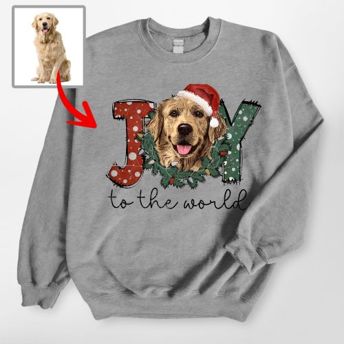 Joy To The World - Xmas Custom Dog Gildan Sweatshirt For Dog Lovers - Pawarts