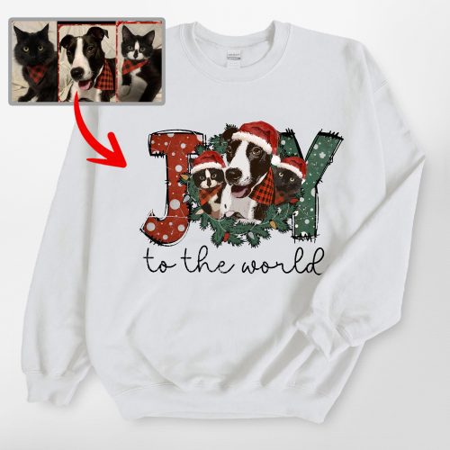 Joy To The World - Xmas Custom Dog Gildan Sweatshirt For Dog Lovers - Pawarts