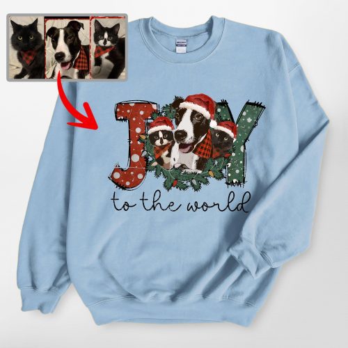 Joy To The World - Xmas Custom Dog Gildan Sweatshirt For Dog Lovers - Pawarts