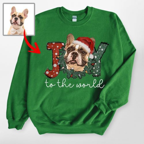 Joy To The World - Xmas Custom Dog Gildan Sweatshirt For Dog Lovers - Pawarts