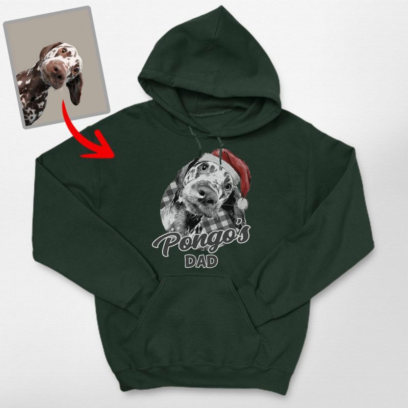 Pawarts | Christmas Vibes Customized Dog Portrait Hoodies For Human - Pawarts