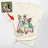 Artistic Custom Dog Portrait Comfort Colors Unisex Tee, Ideal Gift for Dog Moms and Dads - Pawarts