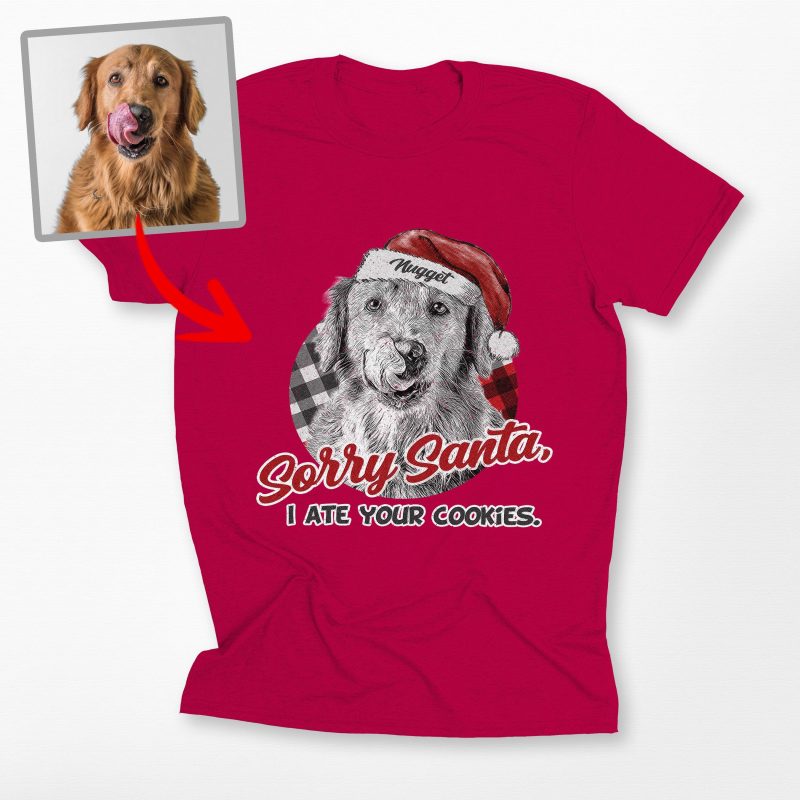 Funny Dog Lovers Christmas Crewneck - Custom Pet Portrait Santa Gift - Pawarts