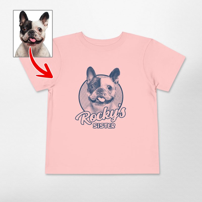 Sketch Custom Dog Photo Toddler Shirt for Dog Loving Boys and Girls - Pawarts