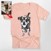 Custom Hand-Drawn Dog Sketch Bella Canvas Shirt for Dog Lovers - Pawarts