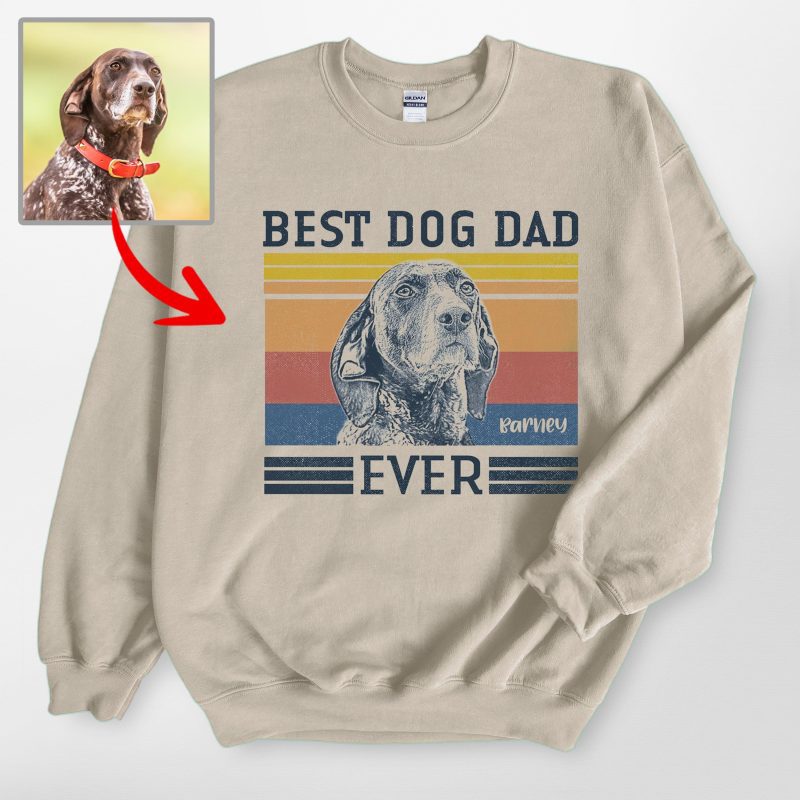 Pawarts | Amazing Best Dog Dad Custom Dog Sweatshirt - Pawarts