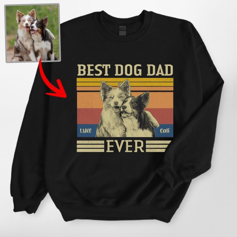 Pawarts | Amazing Best Dog Dad Custom Dog Sweatshirt - Pawarts