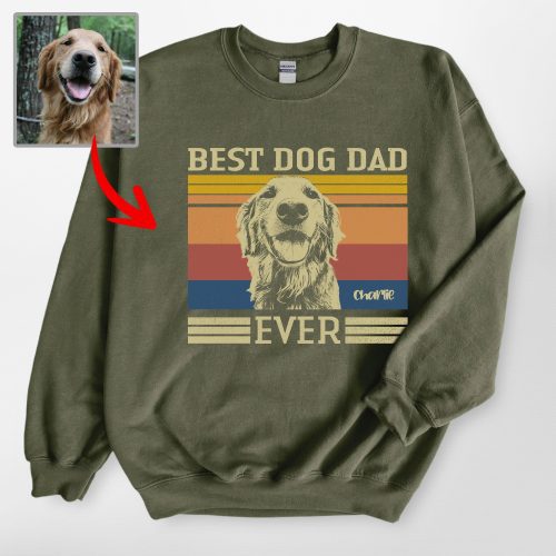 Pawarts | Amazing Best Dog Dad Custom Dog Sweatshirt - Pawarts