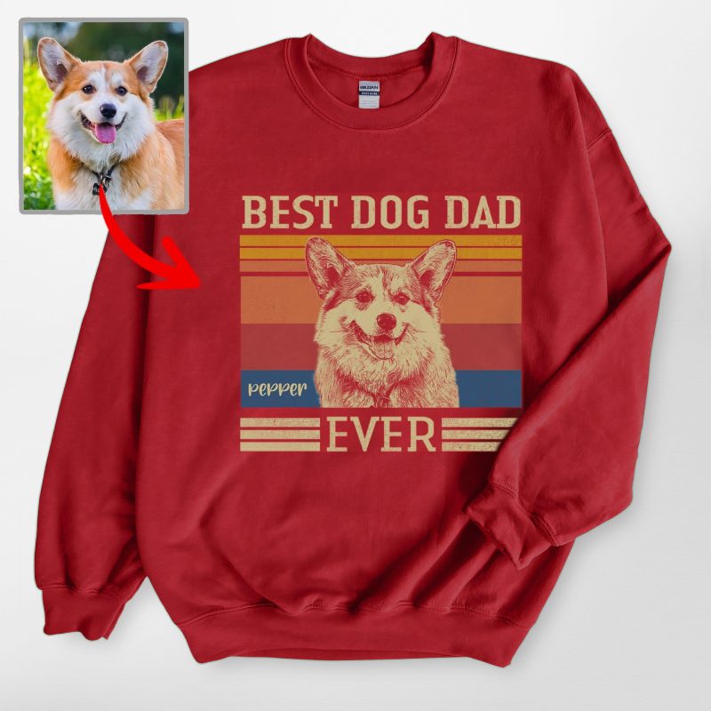 Pawarts | Amazing Best Dog Dad Custom Dog Sweatshirt - Pawarts