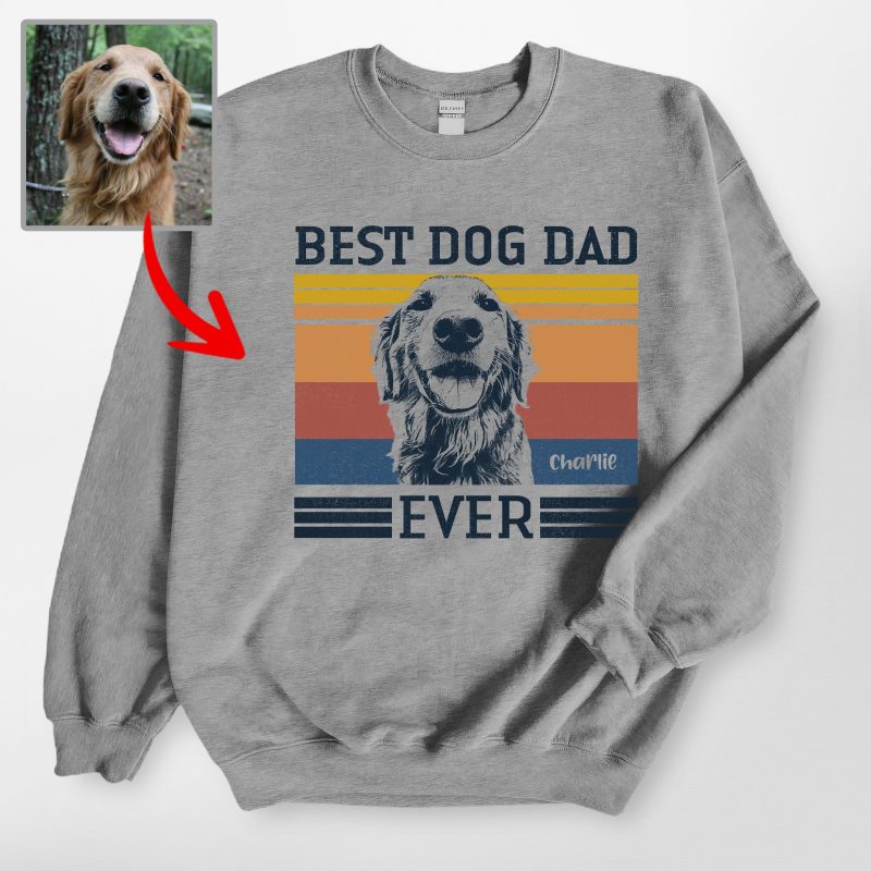 Pawarts | Amazing Best Dog Dad Custom Dog Sweatshirt - Pawarts