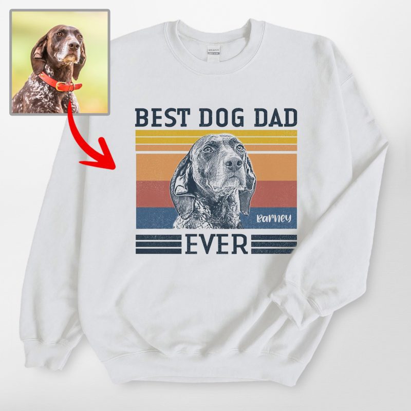 Pawarts | Amazing Best Dog Dad Custom Dog Sweatshirt - Pawarts