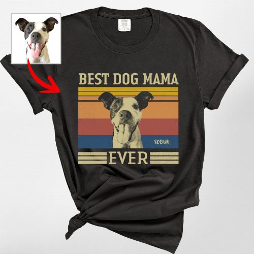 Best Dog Mom Ever Comfort Colors T-Shirt - Vintage Graphic for Mother's Day - Pawarts