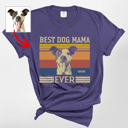 Best Dog Mom Ever Comfort Colors T-Shirt - Vintage Graphic for Mother's Day - Pawarts