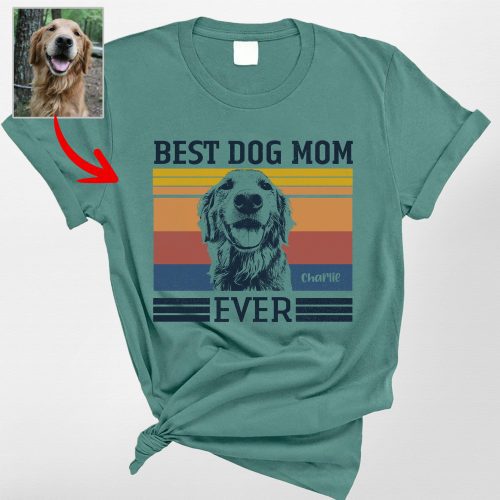 Best Dog Mom Ever Comfort Colors T-Shirt - Vintage Graphic for Mother's Day - Pawarts