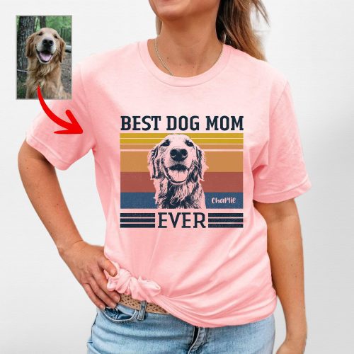 Best Dog Mom Custom Vintage Bella Canvas T-Shirt, Ideal Gift for Mother’s Day - Pawarts